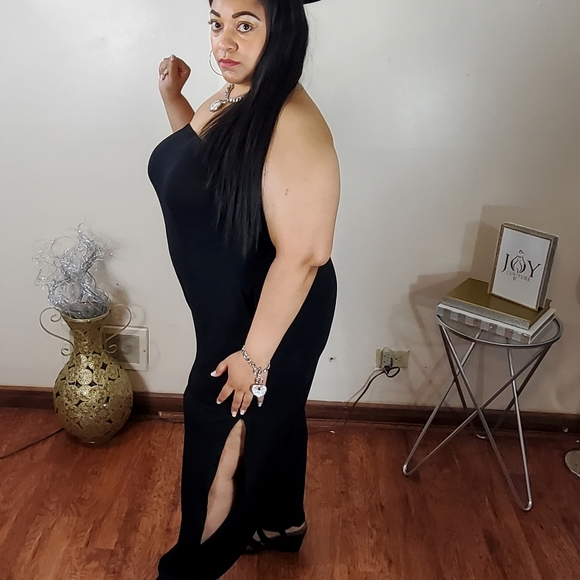 Summer Time Fine Side Slit Romper BLACK - Picture 3 of 8